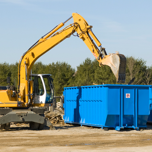 what kind of customer support is available for residential dumpster rentals in Townville